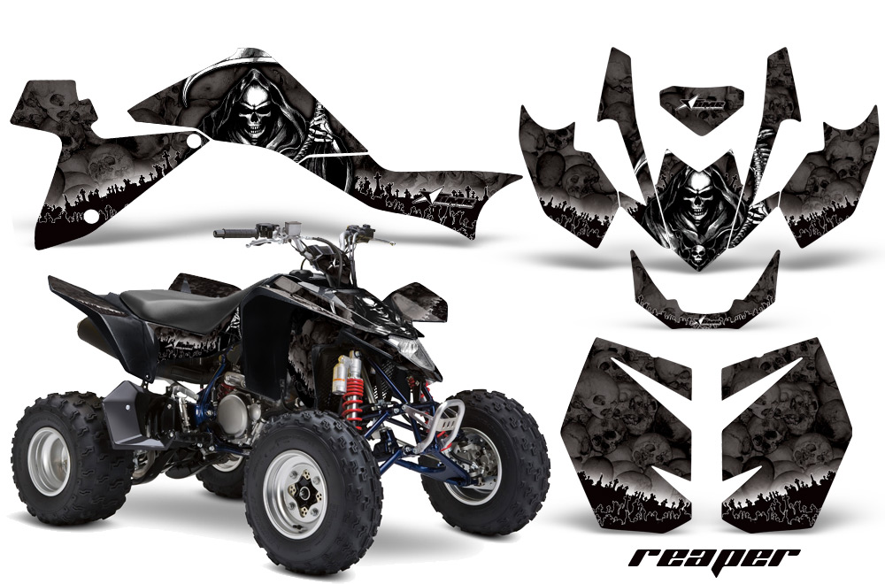 Suzuki LTZ400 09 Graphics Kit Reaper Black